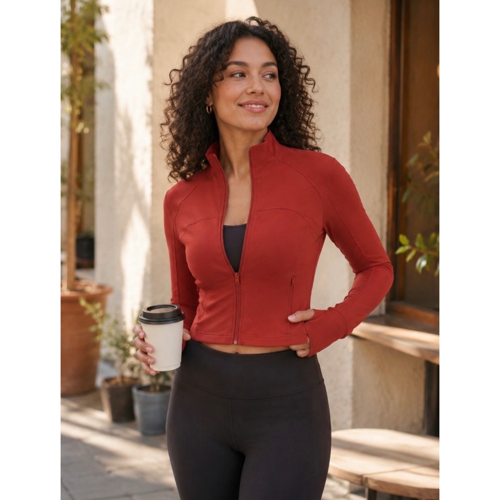 Lululemon Nulu Cropped Define Jacket Cayenne